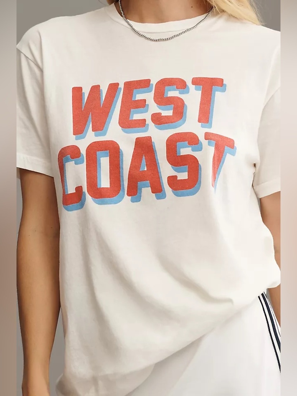 Free People x Original Retro Brand West Coast Graphic Tee White 100% Cotton USA